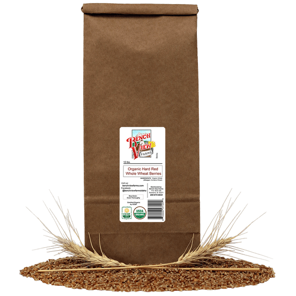 Organic Hard Red Wheat Berries - 10lbs