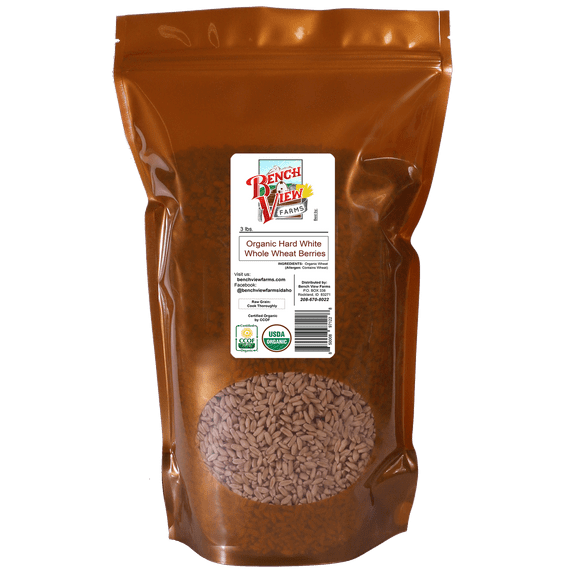 Organic Hard White Wheat Berries - 3lbs