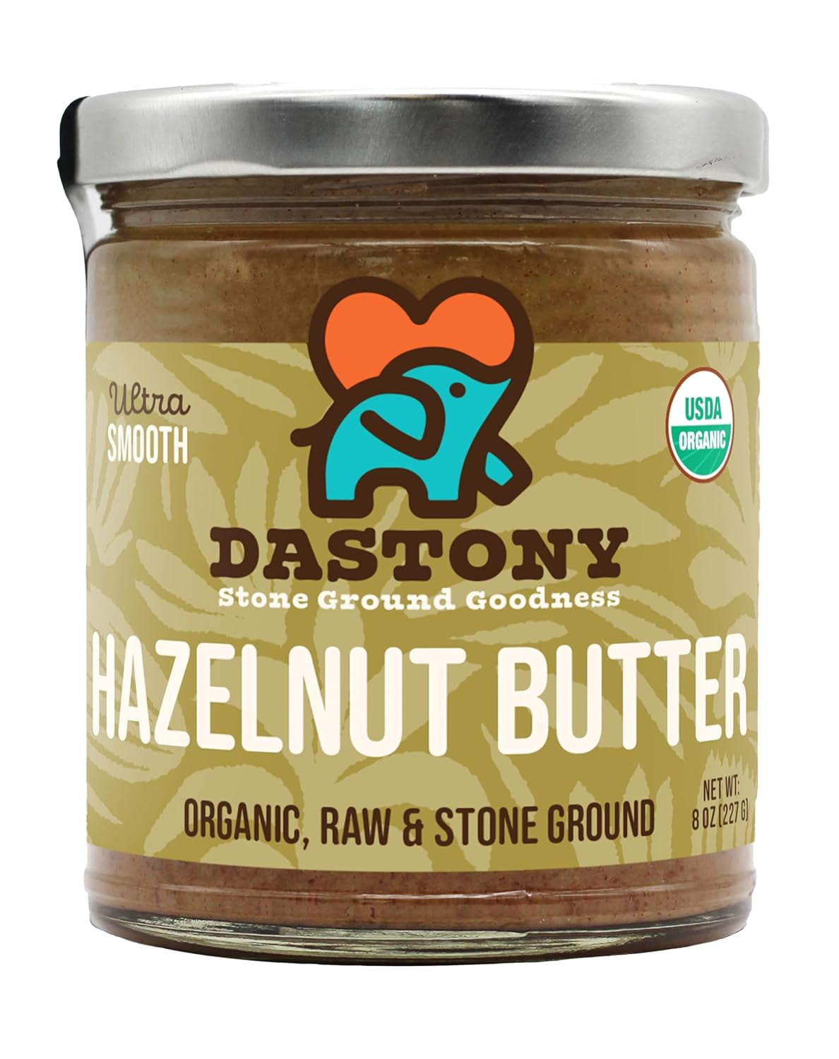 Organic Hazelnut Butter, 8 oz One Ingredient Vegan, Paleo and Keto