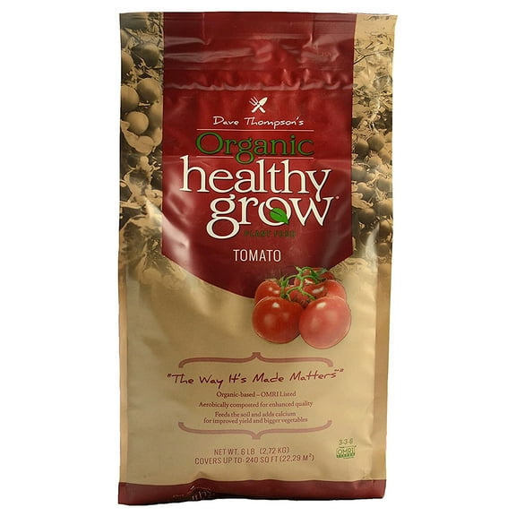 Organic Healthy Grow Tomato Garden Plant Food Fertilizer, 3-3-6, 6 lb Bag
