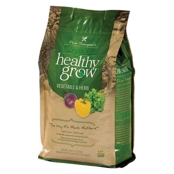 Organic Healthy Grow Vegetable and Herb Garden Plant Food Fertilizer, 4-4-4, 6 lb Bag