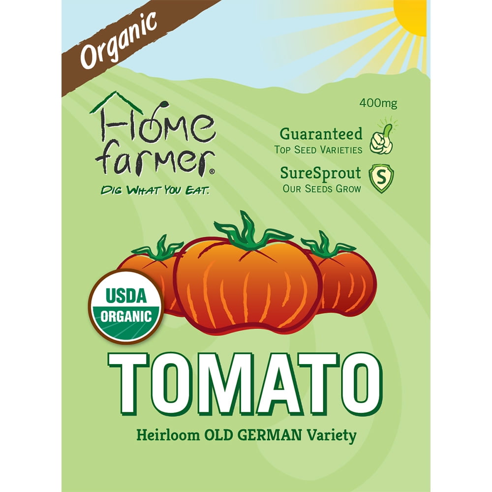 Organic Heirloom Tomato (Old German) Seed Packet