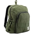 thumbnail image 1 of Organic Hemp Backpack Bag - Eco Friendly Durable Rustic Travel Hiking Friendly Lightweight Causal Bag by Freakmandu - Green, 1 of 4