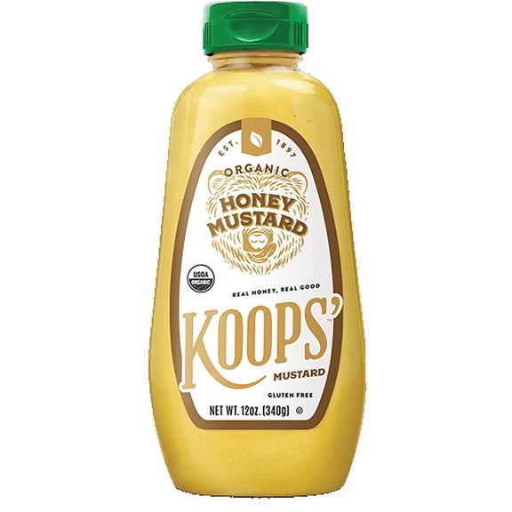 Koops' Mustard Gluten-Free, Kosher, Made in USA, From Quality Mustard Seeds, Creamy and Traditional Bavarian Recipe (12 Ounce , Organic Honey Mustard)