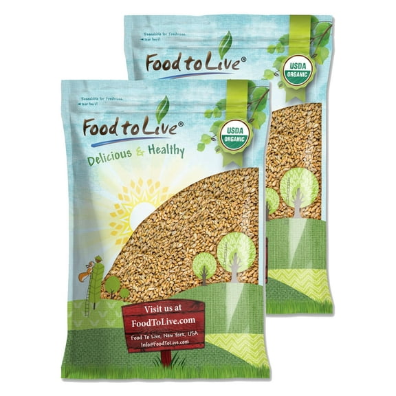 Organic Hulled Barley, 20 Pounds Non-GMO, Kosher, Raw, Bulk Grain, Product of the USA by Food to Live