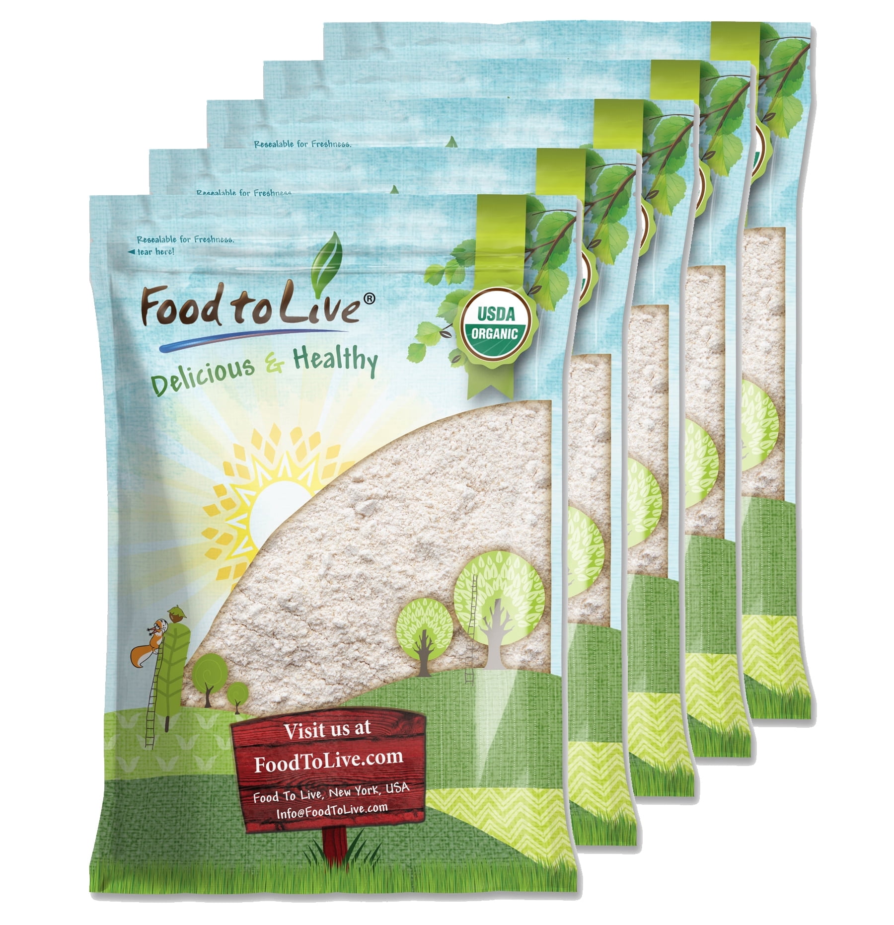 Organic Hulled Buckwheat Flour, 25 Pounds – Non-GMO, Finely Milled Raw Buckwheat Groats, Kosher, Vegan, Bulk Powder. Good Source of Fiber, Protein. Wheat Flour Substitute. Great for Pancakes, Noodles