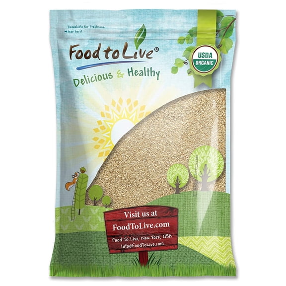 Organic Hulled Sesame Seeds, 6 Pounds — Non-GMO, Kosher, Raw, Vegan — by Food to Live