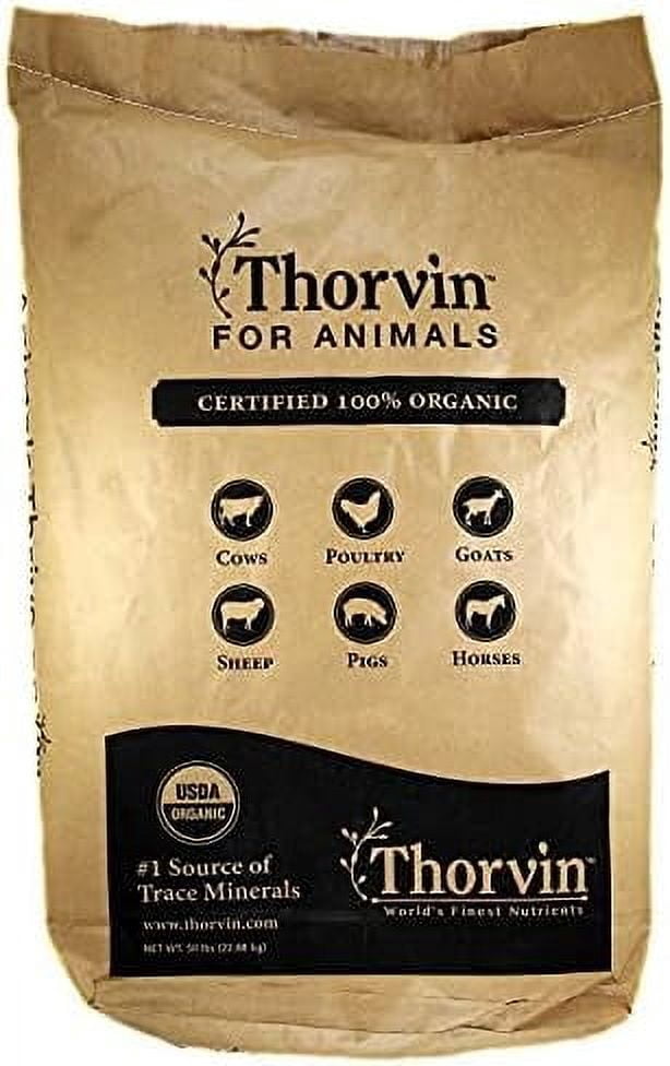 Organic Icelandic Kelp Meal - Loaded with Nutrients That Support Your Livestock Or Pet & A Natural Seaweed Fertilizer for Plants, 50lbs. L,M