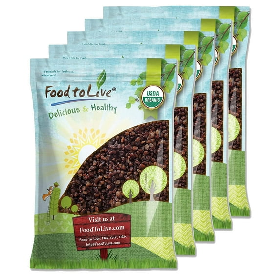 Organic Imported Thompson Seedless Raisins, 27.5 Pounds - Non-GMO, Raw, Vegan - by Food to Live