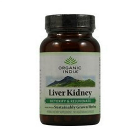 ORGANIC INDIA Liver Kidney Herbal Supplement 90 Vegetarian Capsules
