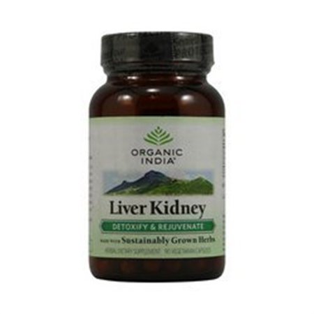 ORGANIC INDIA Liver Kidney Herbal Supplement 90 Vegetarian Capsules
