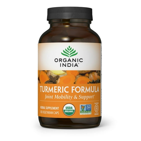 Organic India Turmeric Formula -- 180 Vegetarian Caps