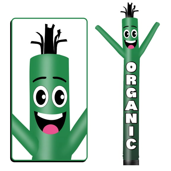 Organic Inflatable Tube Man  Wacky Wavy Dancing Guy for Outdoor Decoration Advertising Business Promotion (Blower Not Included)