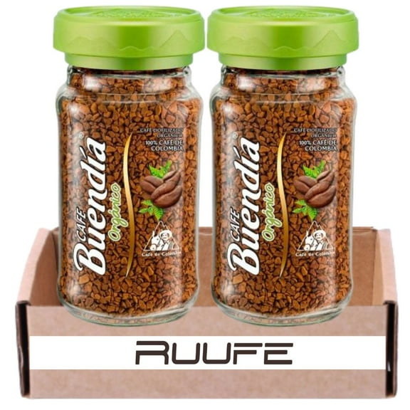 Organic Instant Coffee Buendia (2 pack) 100% Colombian (2.9oz) each - Cafe Instantaneo Buen dia Organico - Cafe Colombiano Colombian Coffee