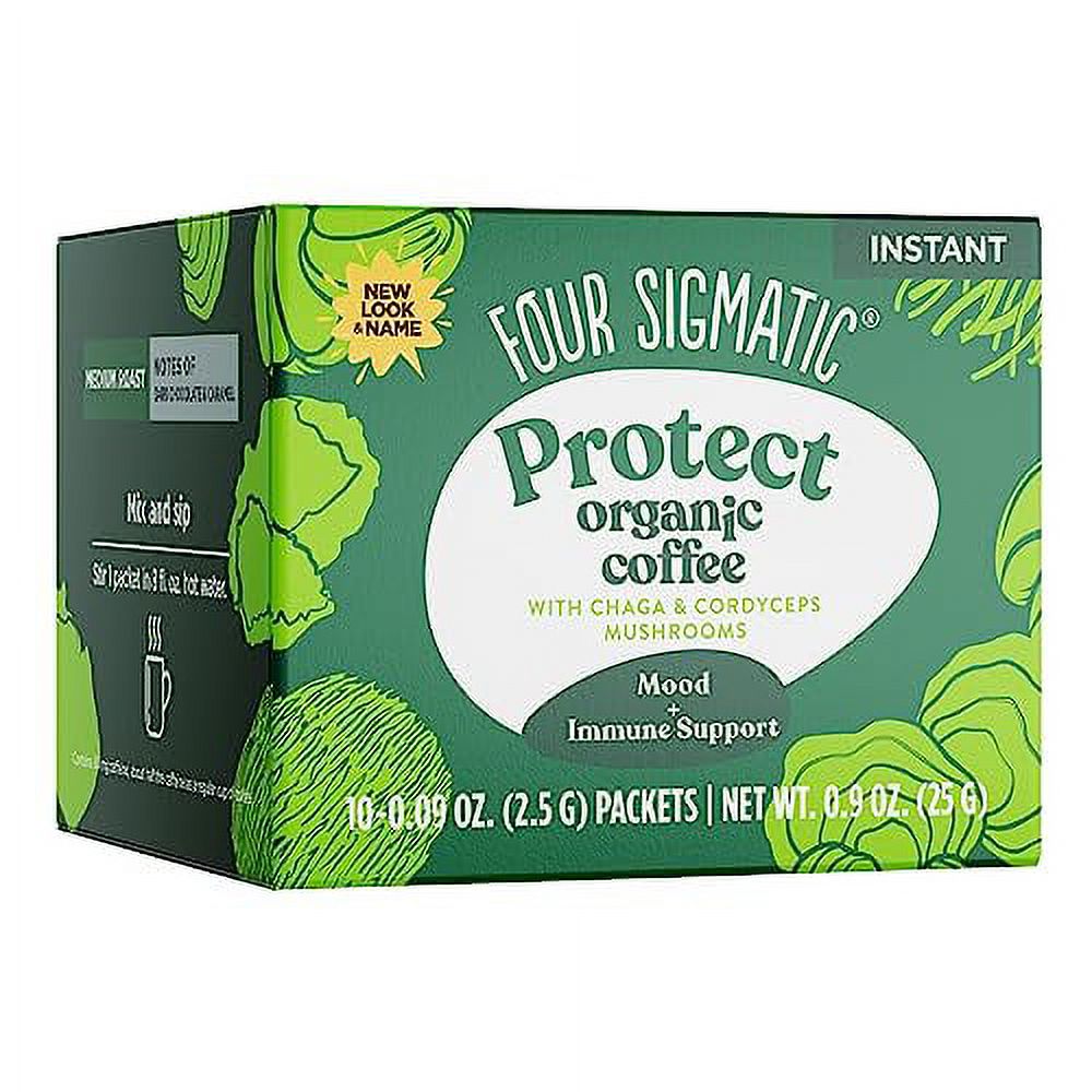 Organic Instant Coffee Powder by Four Sigmatic Arabica Instant Coffee Singles with Cordyceps