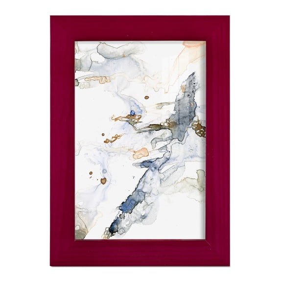 Organic Interlace I -Framed Print w/glass-Cherry Red