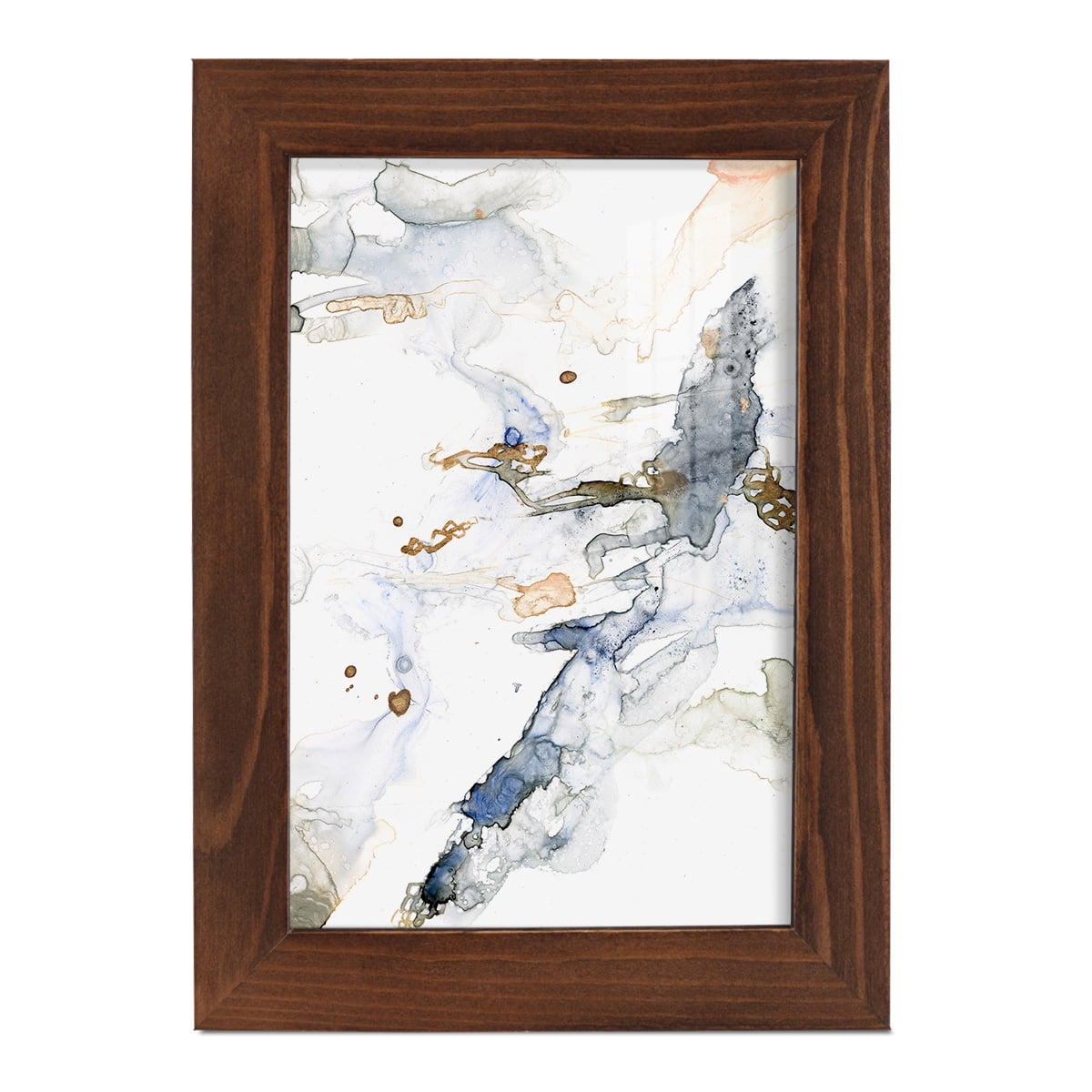 Organic Interlace I -Framed Print w/glass-Chestnut