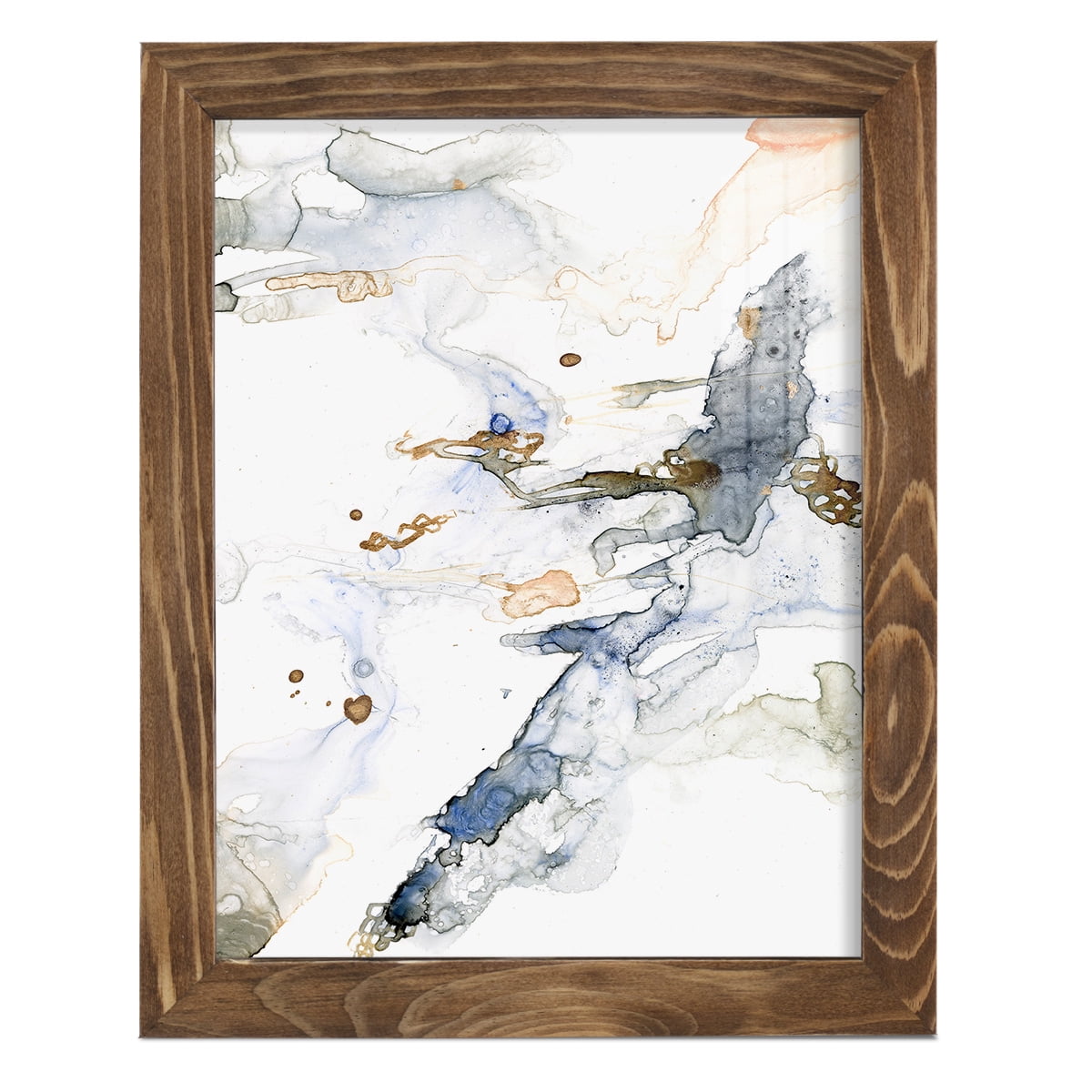 Organic Interlace I -Framed Print w/glass-Walnut