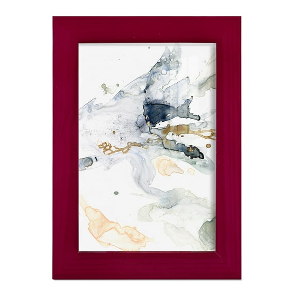 Organic Interlace II -Framed Print w/glass-Cherry Red