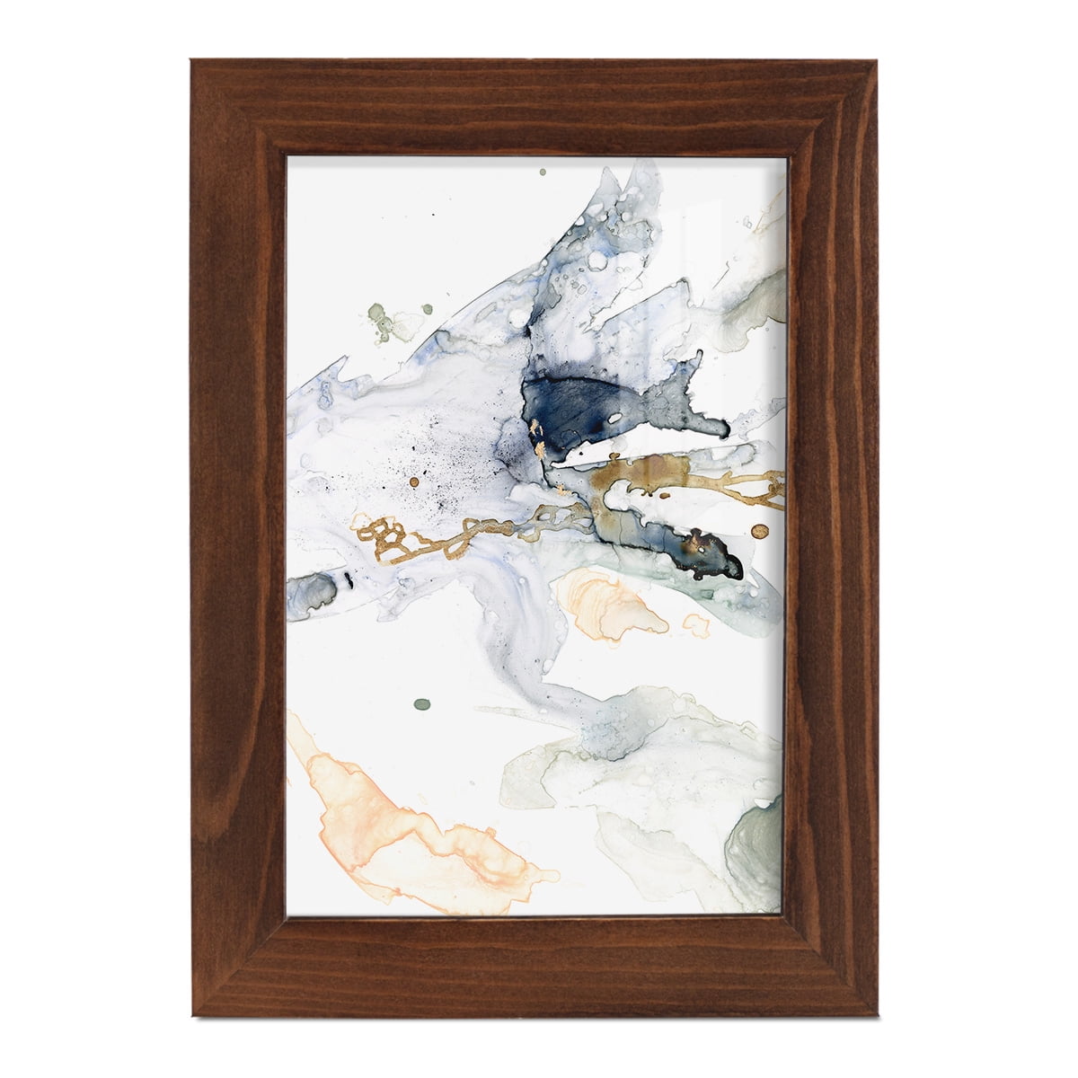 Organic Interlace II -Framed Print w/glass-Chestnut