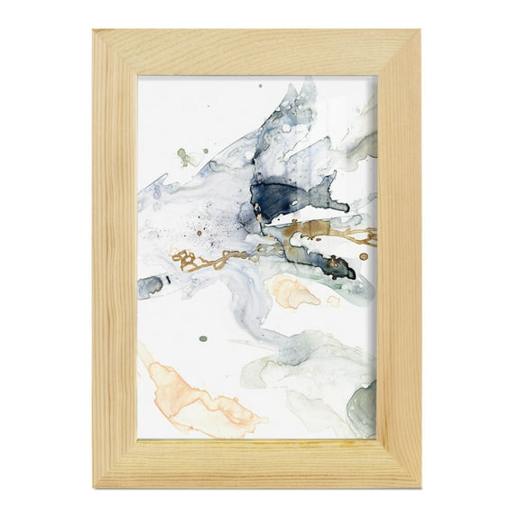 Organic Interlace II -Framed Print w/glass-Natural Wood