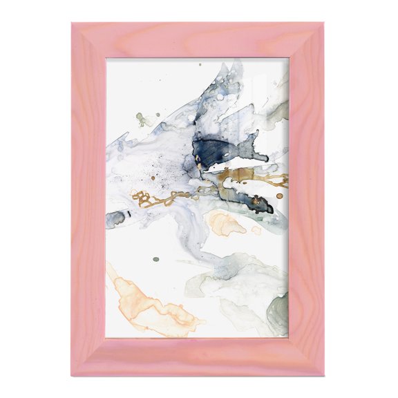 Organic Interlace II -Framed Print w/glass-Sunset Pink