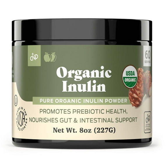 Organic Inulin Powder Fiber Supplement - Jerusalem Artichoke Prebiotic Bulk Inulin Fiber Powder 8oz Digestion Gut Health