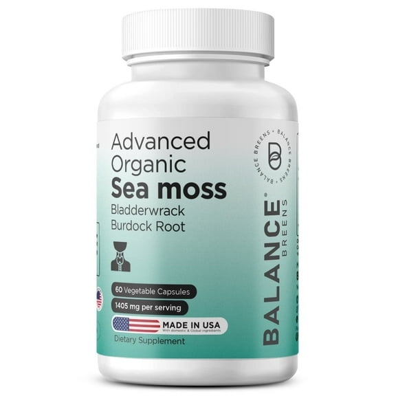 Balance Breens Organic Irish Sea Moss Supplement - 60 Capsules