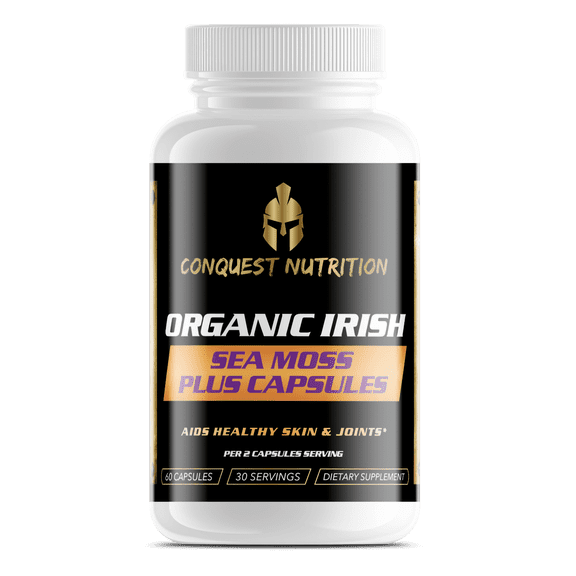 Conquest Nutrition Organic Irish Sea Moss Plus Capsules - 60 Veggie Capsules, New