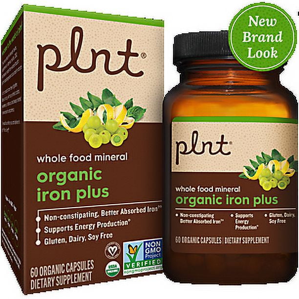 Organic Iron Plus, Whole Food Mineral Formula to Support Energy ...