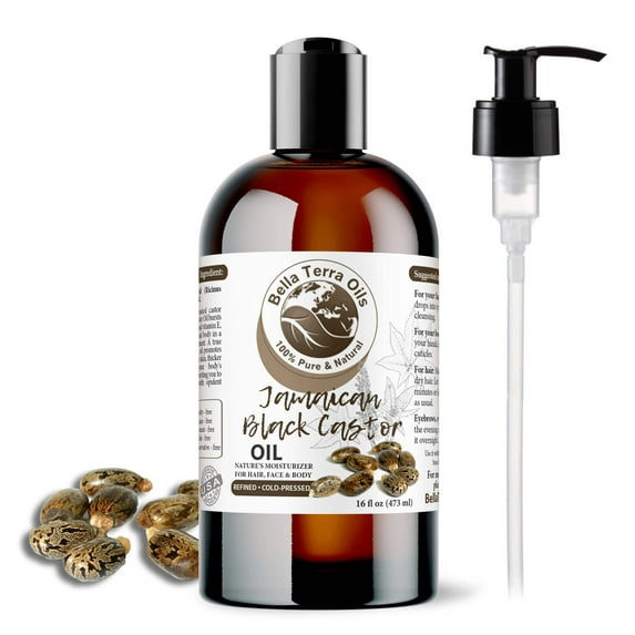 Organic Jamaican Black Castor Oil 100% Pure Hair Growth Skin Nails Treatment