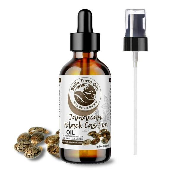 Organic Jamaican Black Castor Oil 100% Pure Hair Growth Skin Nails Treatment