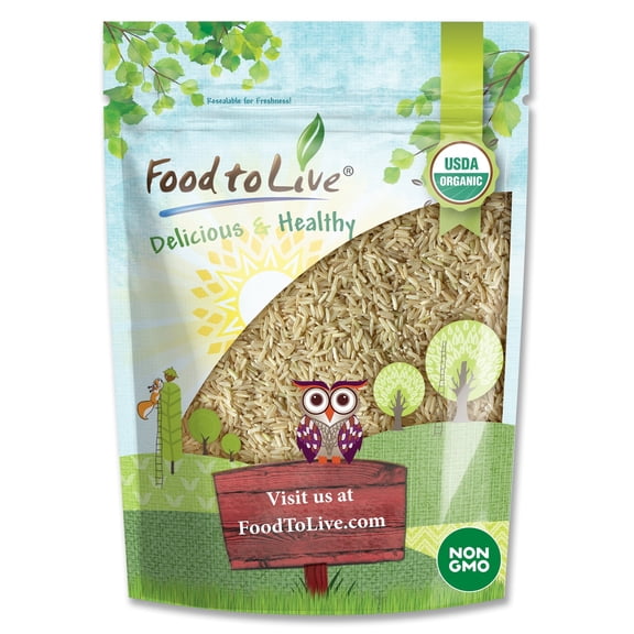 Organic Jasmine Brown Rice, 12 Ounces — Non-GMO, Raw, Vegan, Kosher — by Food to Live