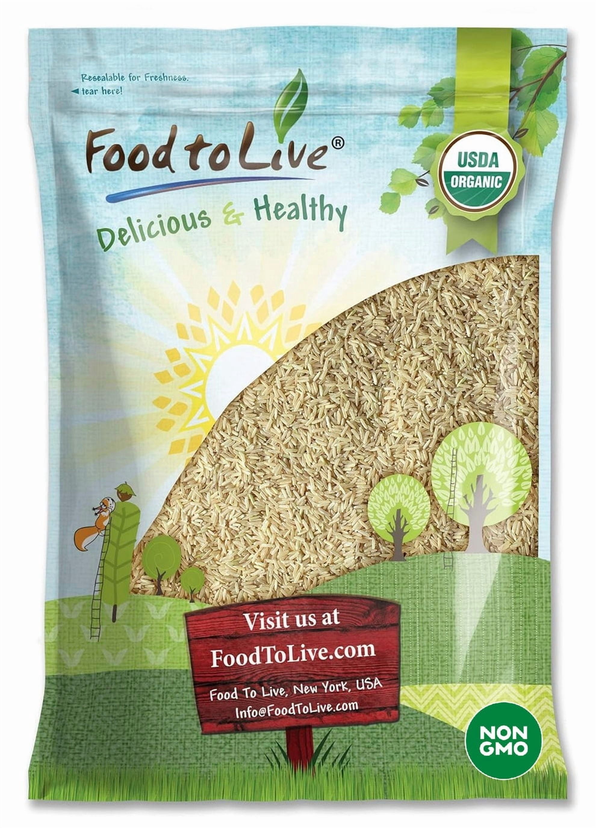 Organic Jasmine Brown Rice, 15 Pounds — Non-GMO, Raw, Vegan, Kosher — by Food to Live