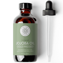 Organic Jojoba Oil, 4 Fl Oz - 100% Pure, Cold Pressed Jojoba Oil for Skin, Hair, Face and Nails - by Pure Body Naturals