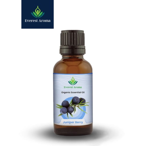 Organic Juniper Berry Essential Oil from Himalayas of Nepal , 100% concentrated, therapeutic grade -10Ml with wooden box Everest Aroma