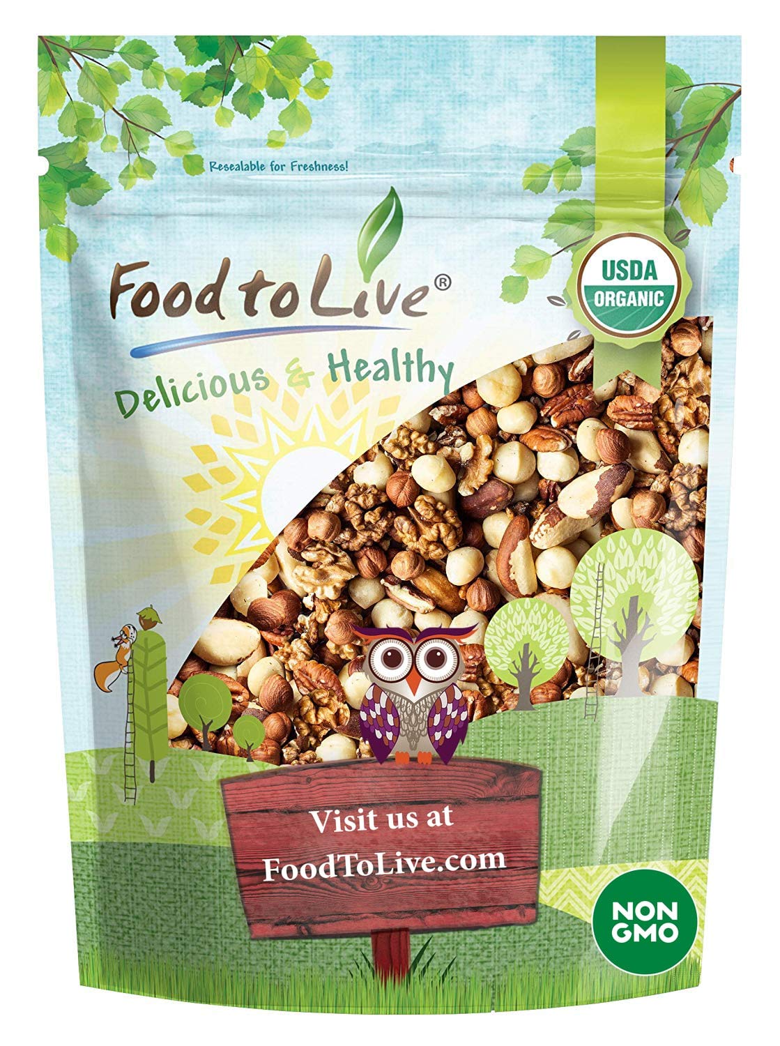 Organic Ke Nuts Mix, 1 Pound — Snack Contains NonGMO Brazil Nuts