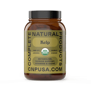 Organic Kelp Capsules - 600mg Capsules 100 Pills Powdered Raw Sea & Seaweed & Thyroid Support Supplement Powder