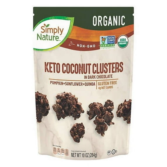 Simply Nature Coconut Clusters Dark Chocolate Organic Gluten Free 10 oz