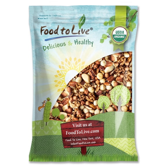 Organic Keto Raw Nuts Mix, 8 Pounds - Non-GMO, Raw, Vegan - by Food to Live