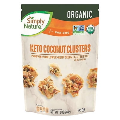 Simply Nature Organic Keto Super Seed Coconut Clusters - 10 oz (283g)