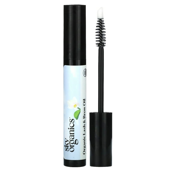 Organic Lash & Brow Oil, Castor & Moringa Oil Blend, 0.40 fl oz (12 ml), Sky Organics