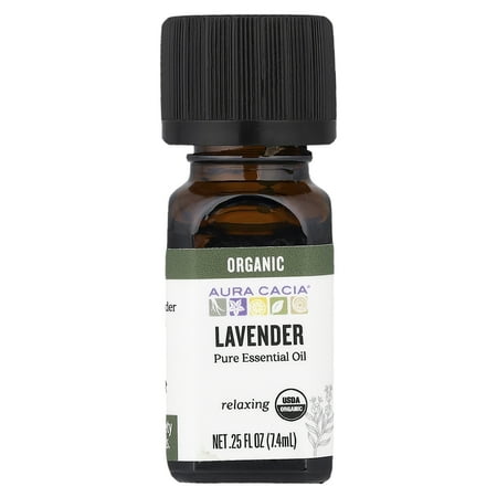 Aura Cacia Lavender Essential Oil Certified Organic .25 oz.