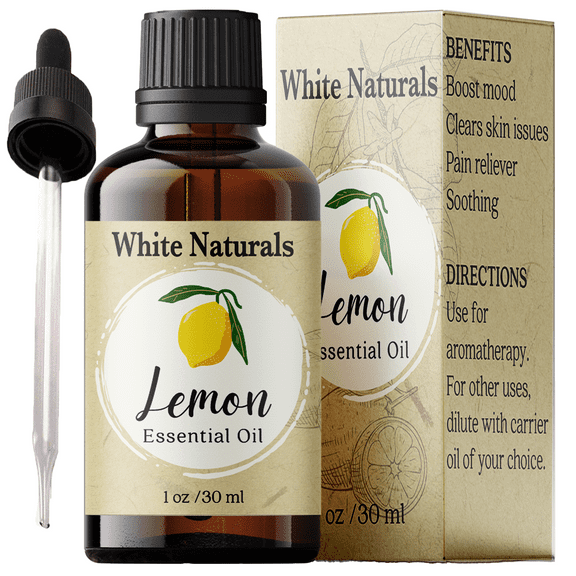 Organic Lemon Essential Oil, Home Essentials for Fantastic Aromatherapy, Non-GMO&Vegan Essential Oils for Diffuser, Fresh and Relaxing Scent