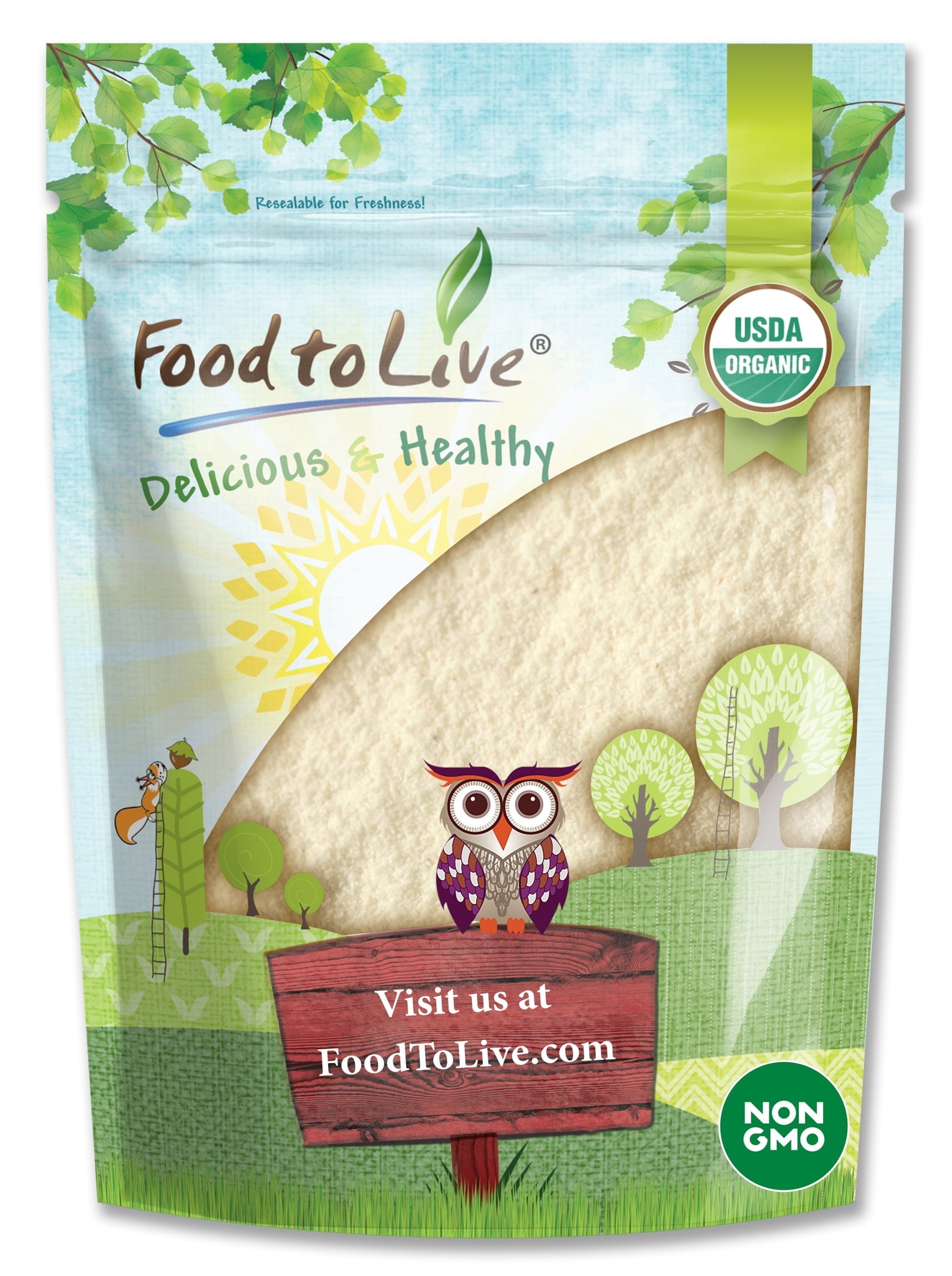 Organic Lemon Juice Powder, 2 Pounds — Non-GMO, Kosher, Raw, Vegan — by Food to Live