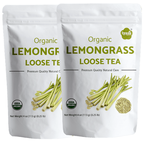 Iyasa Holistics Organic Lemongrass Caffeine-Free Loose Leaf Tea, 8 oz