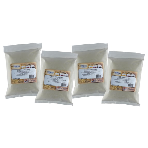 Organic Light Dried Malt Extract DME - Maltoferm 10001-1 Lb (Four Pack)