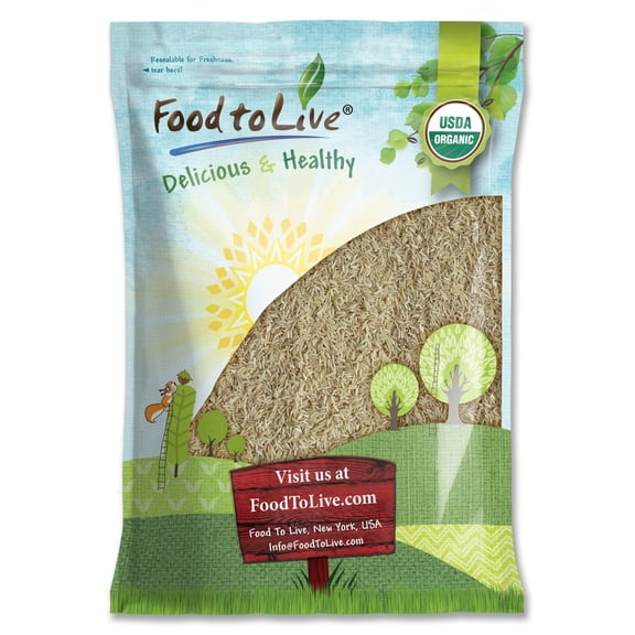 Organic Long Grain Brown Rice, 8 Pounds  Non-GMO, Raw, Vegan, Kosher  by Food to Live