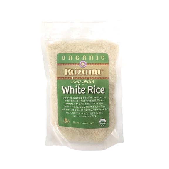 Organic Long Grain White Rice, 16oz (453g)