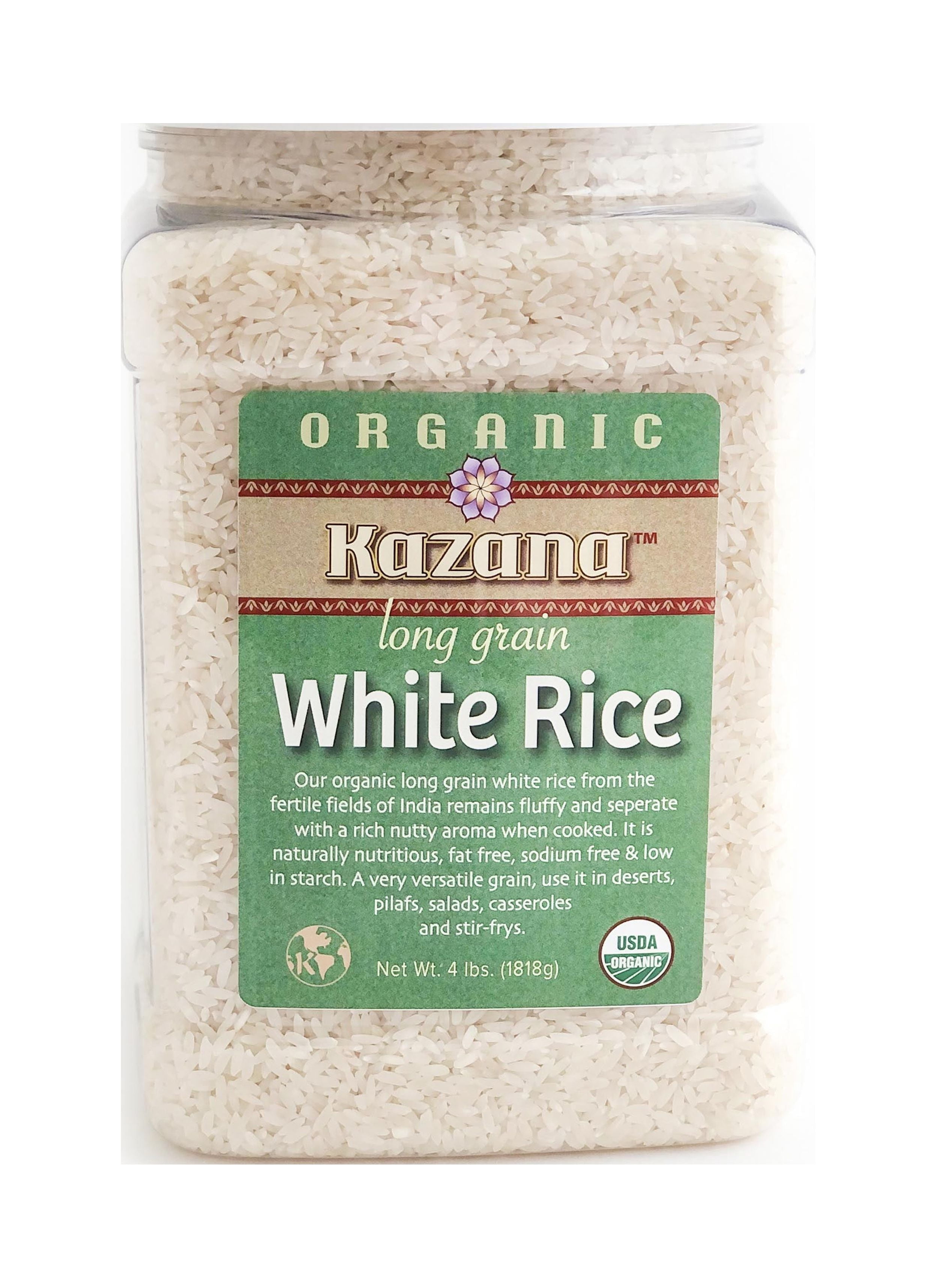 Organic Long Grain White Rice, 4lb (1818g) - Walmart.com